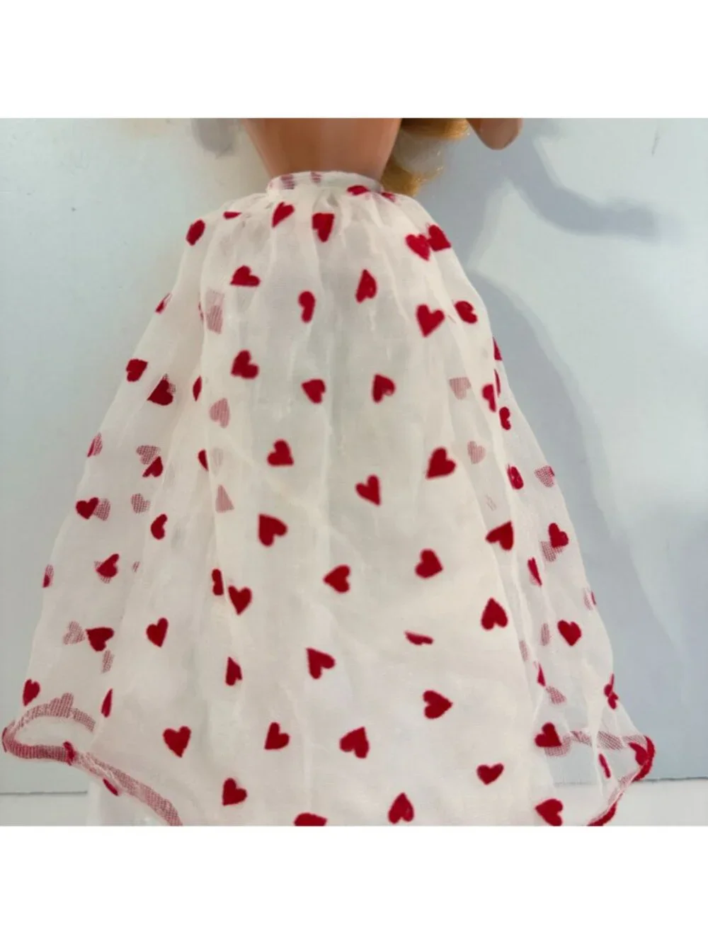 Vintage 1983 Barbie Doll Loving You Red Heart Skirt Clothing